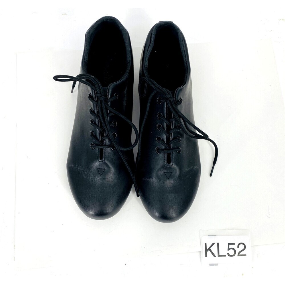 Danshuz Startone Tap Shoes Size 6M 0322 Black Black Faux Leather Women's Lace up